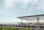 So soll das Terminal des BER-Airports aussehen, in dem Mercedes den Mega-Screen installieren lässt