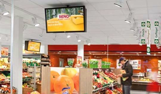Digital Signage im LEH - Rewe TV der Telekom oohM