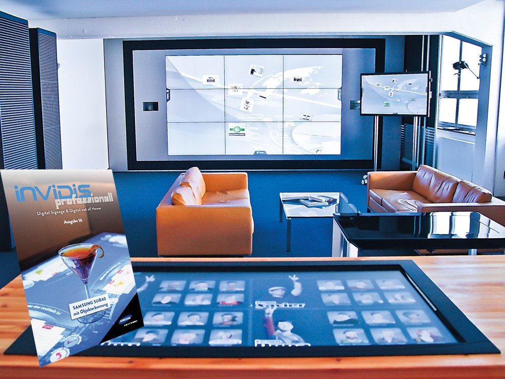 Showroom der ICT mit dem Samsung SUR40