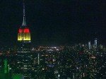 Auch das Empire State Building wurde in schwarz-rot-gold illuminiert (Foto: Empire State Realty Trust)