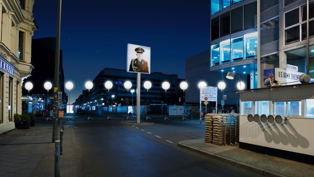 Lichtgrenze am Checkpoint Charlie (Foto: Daniel Büche)