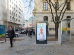 Screen der Defibrilator-Stele in Wien (Foto: Gewista)