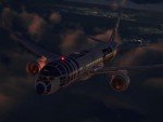 ANA R2D2 Jet bei Nacht (Screenshot: invidis)