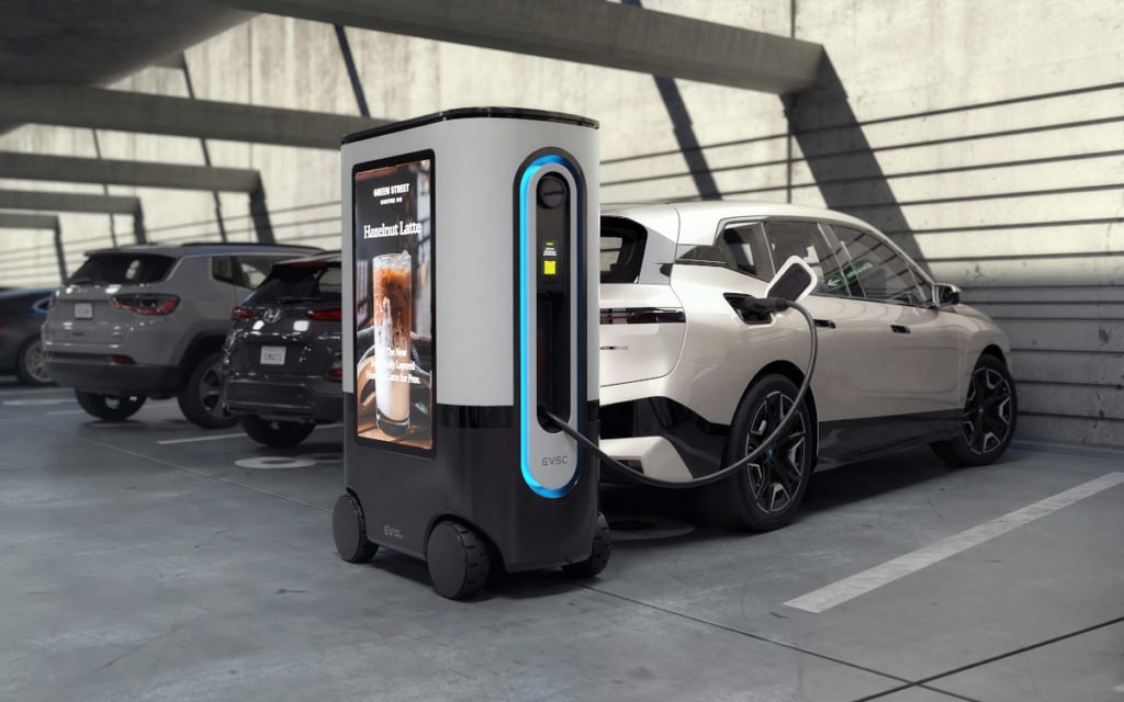 Mobile Ev Charging Roboter Ziggy Ist Ladestation Und Dooh Screen Invidis