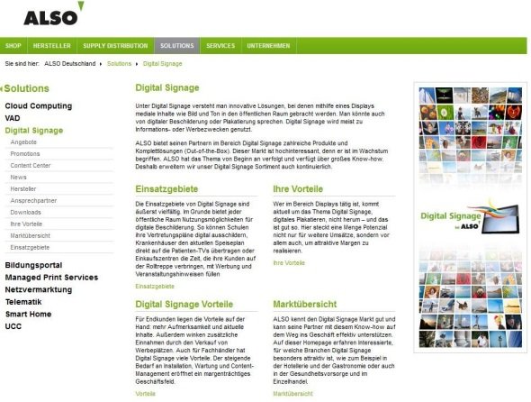ALSO Actebis im Digital Signage Anbieterverzeichnis