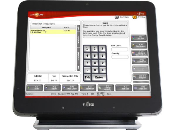 Kassensystem Fujitsu Team PoS 7000 All-in-One mit Software Retail Suite 5.0 (Foto: Fujitsu)