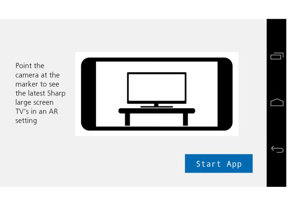 SHARP AR TV ist für Android und Apple erhältlich (Grafik: Sharp)