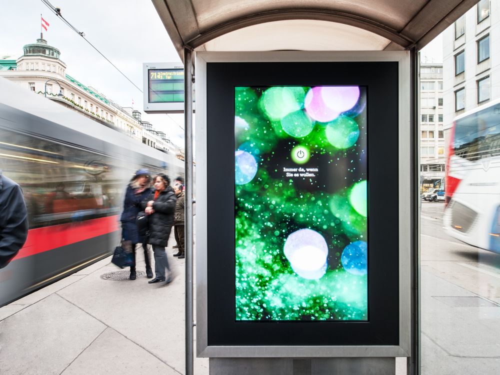Kampagne für A1: Web-Anbindung an drei Außenwerbesatndorten in Wien (Foto: Gewista)