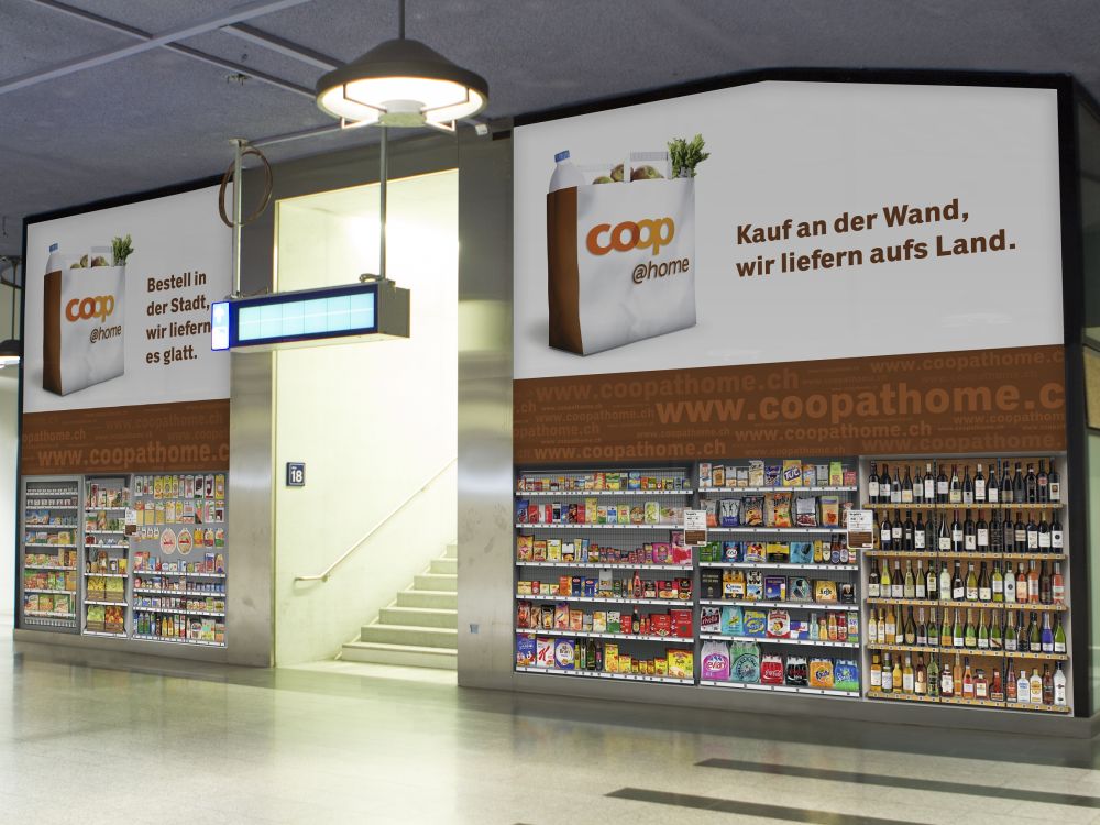 Einkauf bei Gleis 41 und 42 - Coop-Testfiliale im HBF Zürich (Fotot: Coop)