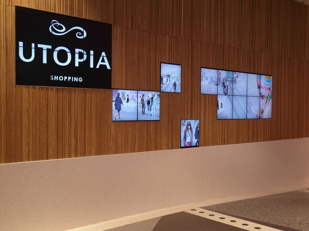Digital Signage in der neuen Utopia Mall in Umeå (Foto: eyevis)