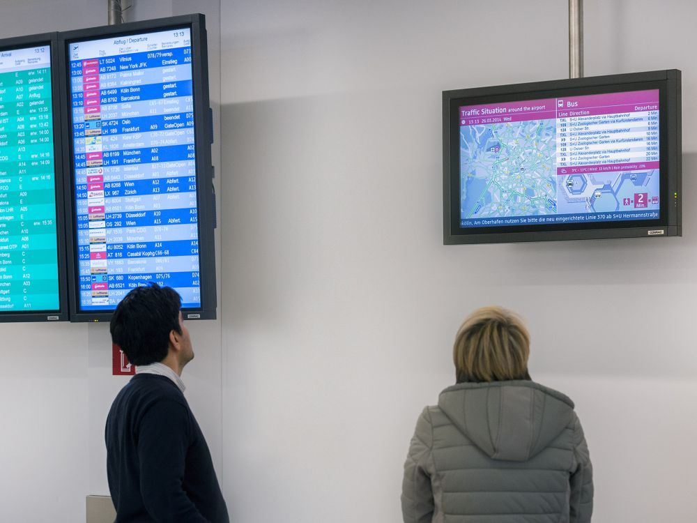 AIRVIS Traffic-Displays auf dem Flughafen Berlin-Tegel (Foto: Günter Wicker)