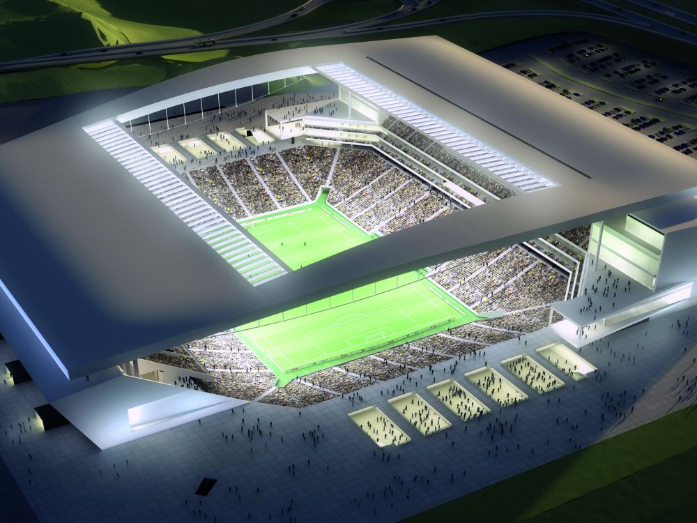 Arena Corinthians: neues Fußballstadion in Sao Paulo (Foto/ Rendering: Osram)