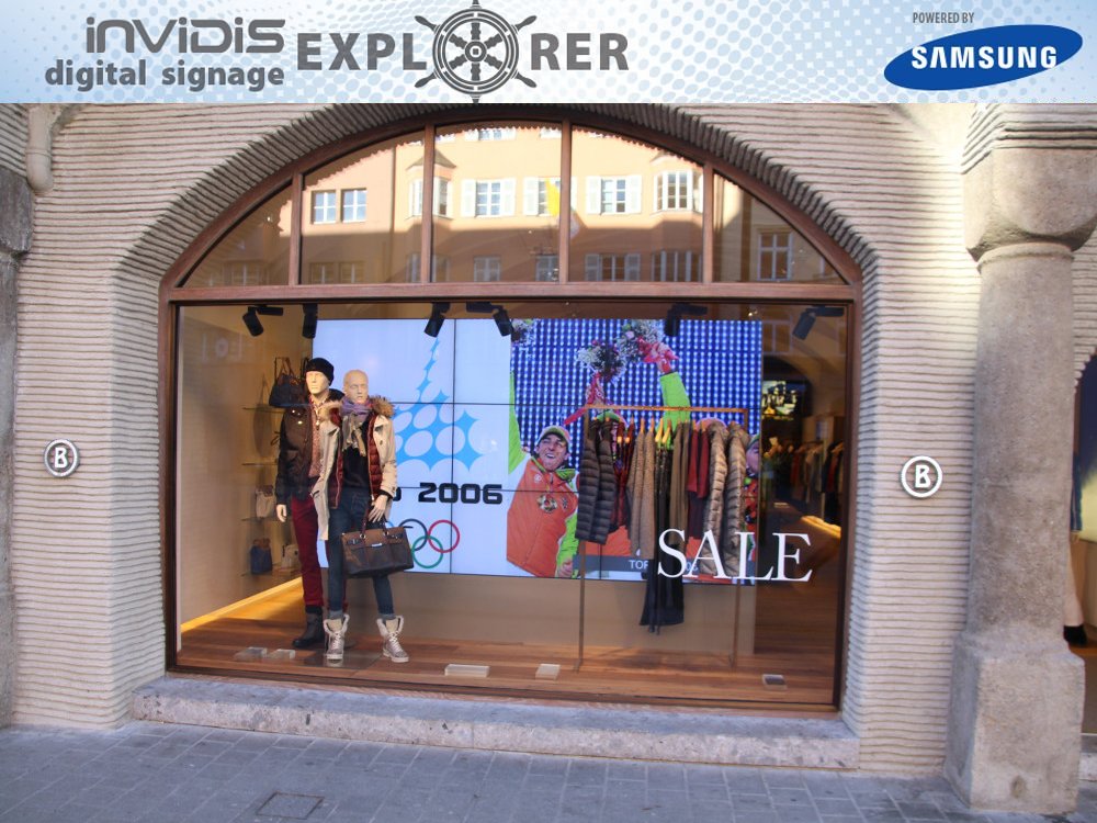 invidis Digital Signage Explorer – Bogner Innsbruck (Bild: invidis)
