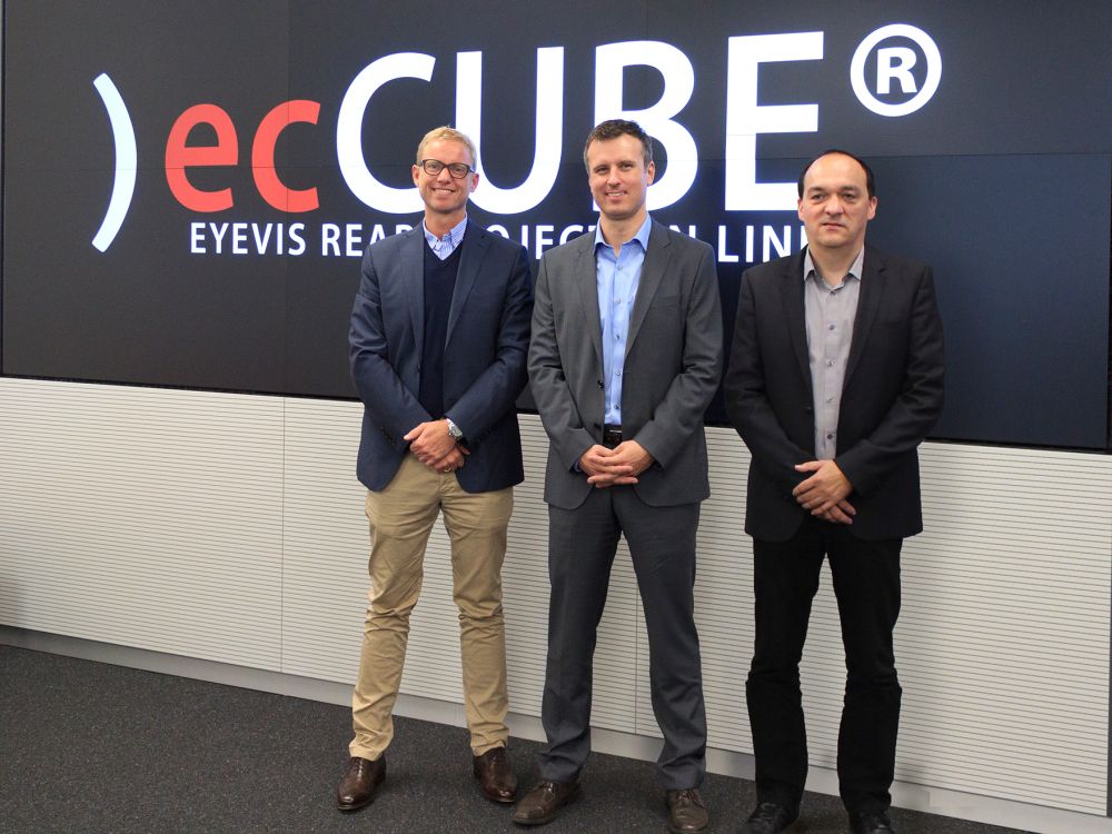 Neue Geschäftsführung der Eyevis Group (v.l.n.r.): Christian Massmann, Daniel Meindl und Heiko Schaich (Foto: Eyevis)