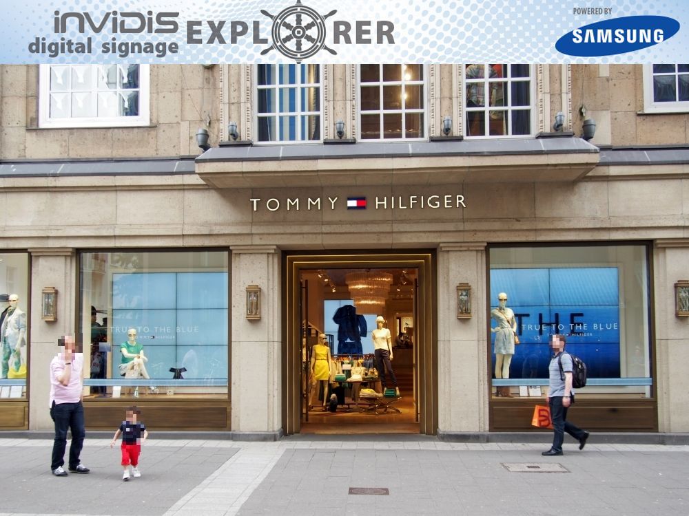invidis digital signage explorer: Tommy Hilfinger in Düsseldorf (Grafik/ Foto: invidis.de)