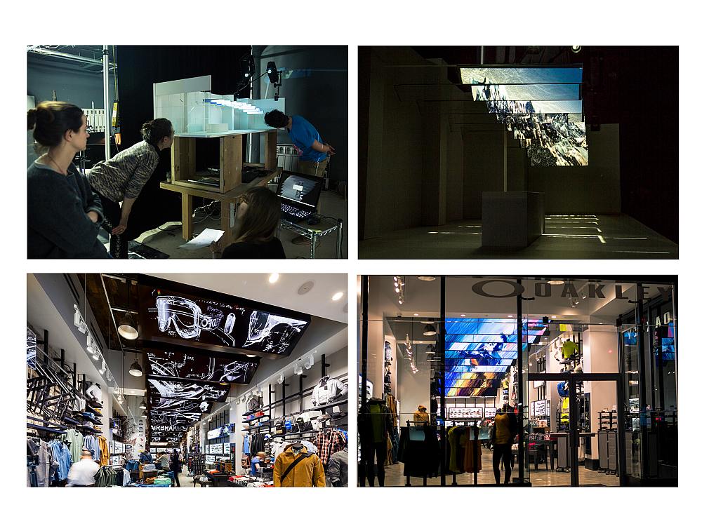Von der Planung bis zum fertigen Store - Oakley Flagship N.Y. (Fotos: Moment Factory; Montage: invidis)