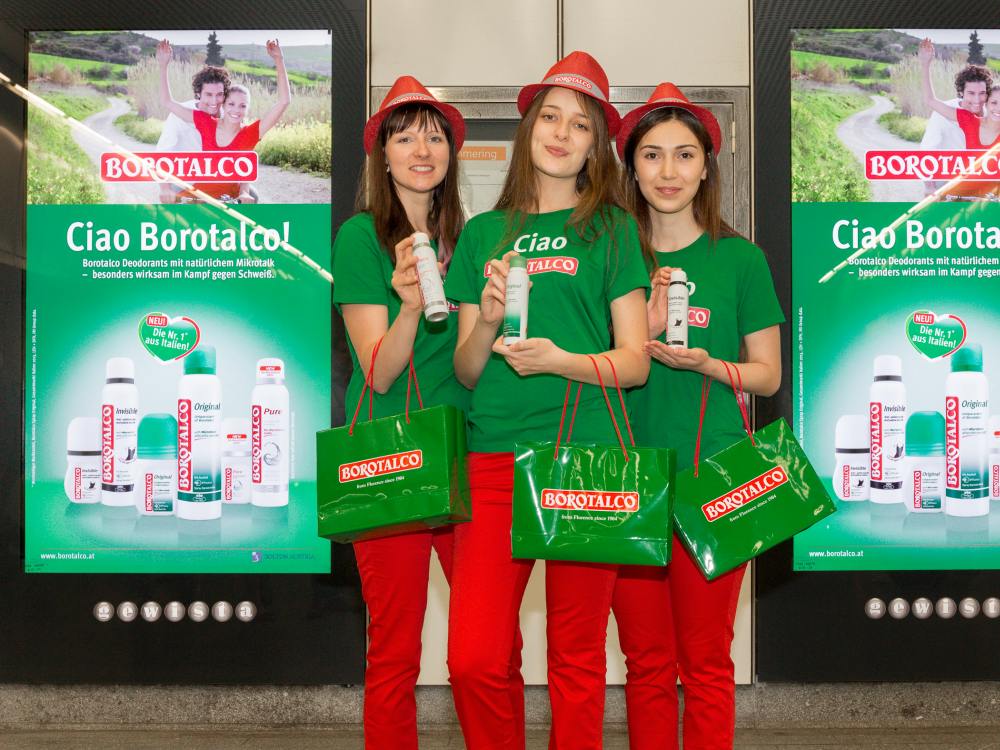 Duft und DooH - Kampagne für Borotalco in Wien (Foto: Gewista)