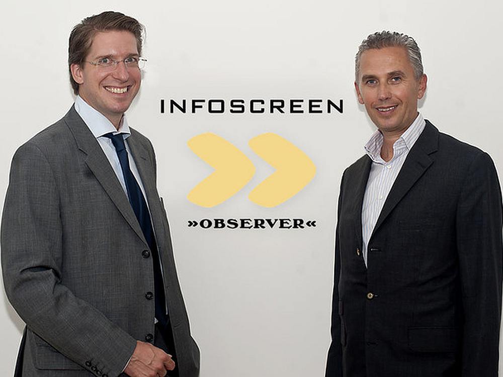 Observer GF Florian Laszlo und Infoscreen GF Franz Solta (Foto: Infoscreen Austria)