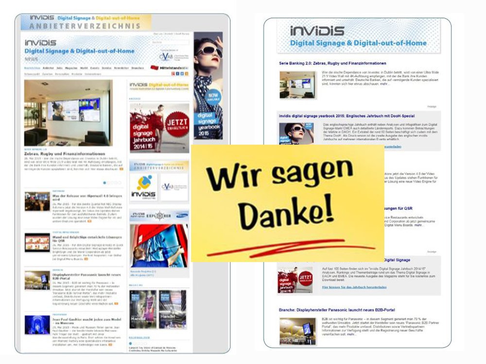 Rückblick 2015 invidis.de - das führende deutschsprachige Portal für Digital Signage und Digital-out-of-Home (Bild: invidis)