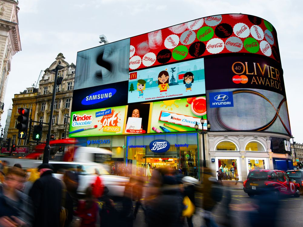 DooH Kampagne "Chocol’art" auf Screens des Netzwerks Storm (Foto: Clear Channel UK)