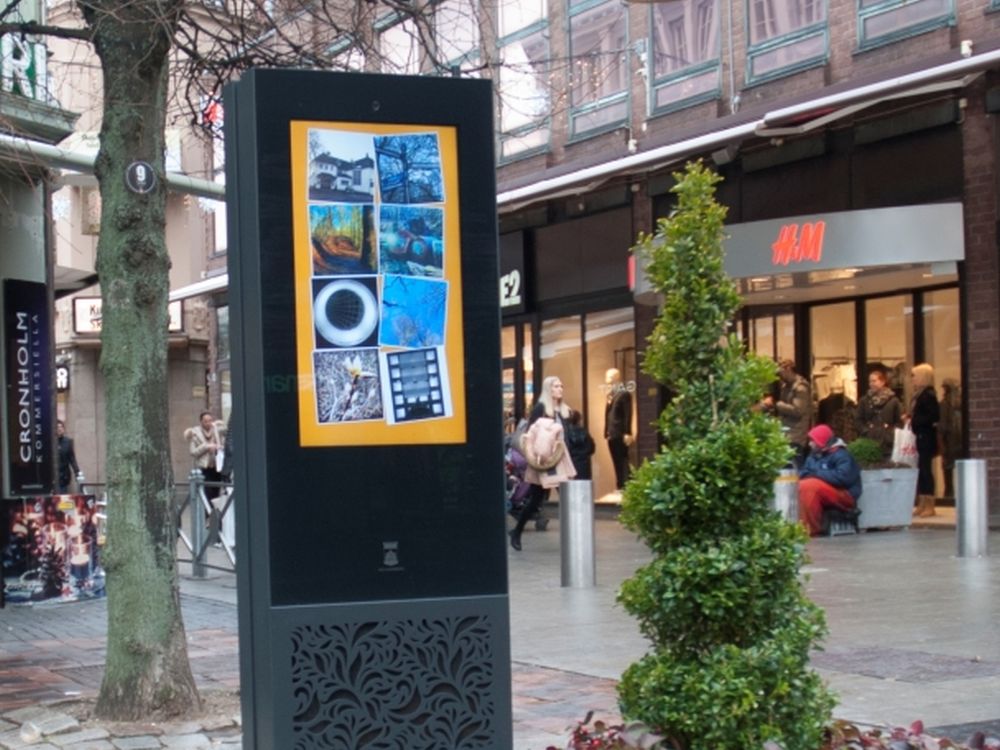In Helsingborg installiertes 47 Zoll imotionG6 Front Glass Interactive Info Kiosk (Foto: Infinitus)