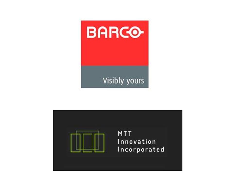 Durch den Zukauf MTT Innovation investiert Barco weiter in die Entwicklung (Logos: Barco, MTT Innovation Inc.)