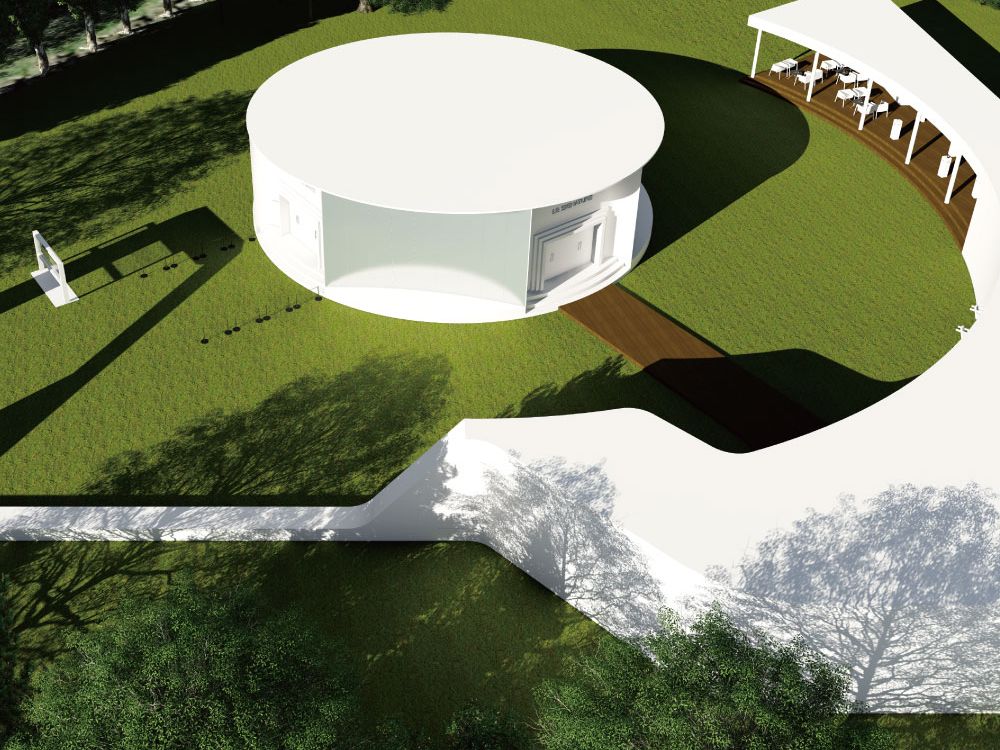 Blick auf den geplanten LG SIGNATURE Pavillon (Foto / Rendering: LG)