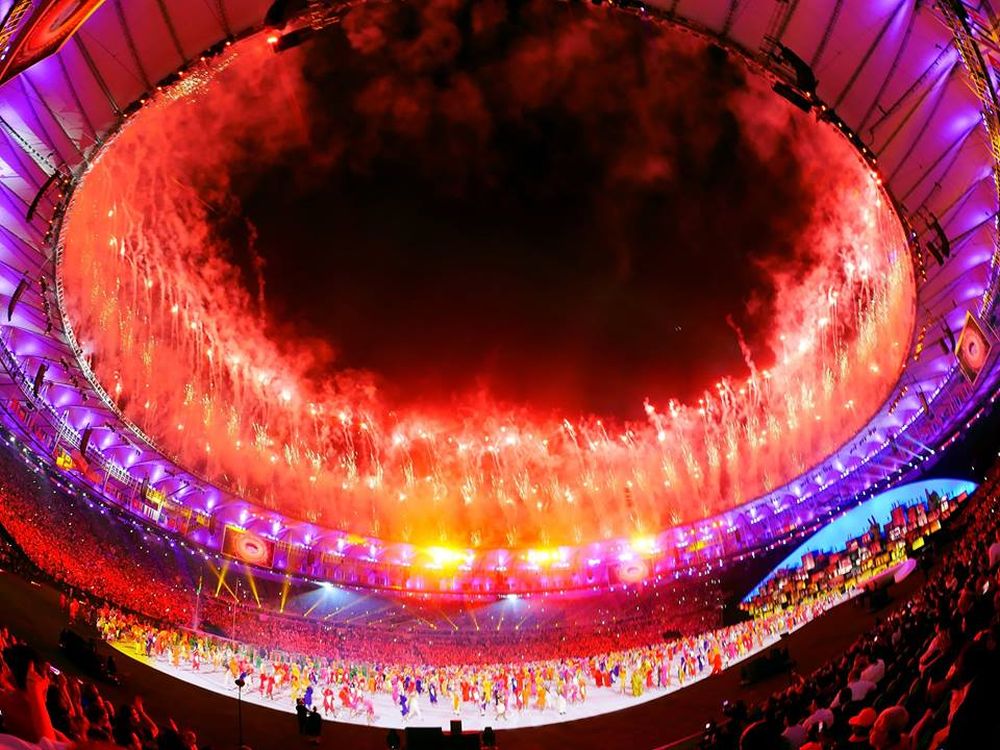 Das Estádio do Maracanã bei der Eröffnungsfeier für Olympia 2016 (Foto: Panasonic UK)