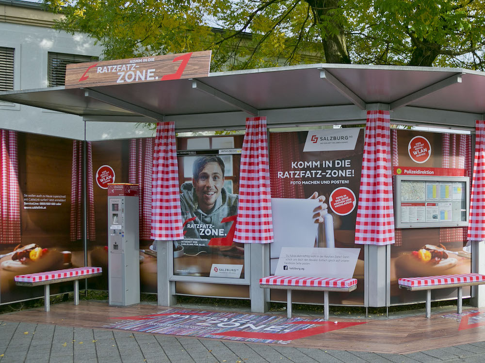 Die Ratzfatz-Zone ist ein Hingucker und bietet Free WiFi (Foto: Epamedia)