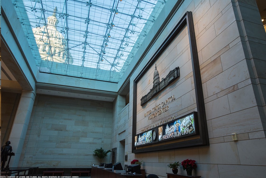 LED Video Wall von Leyard im US Capitol Visitor Center (Foto: Leyard)