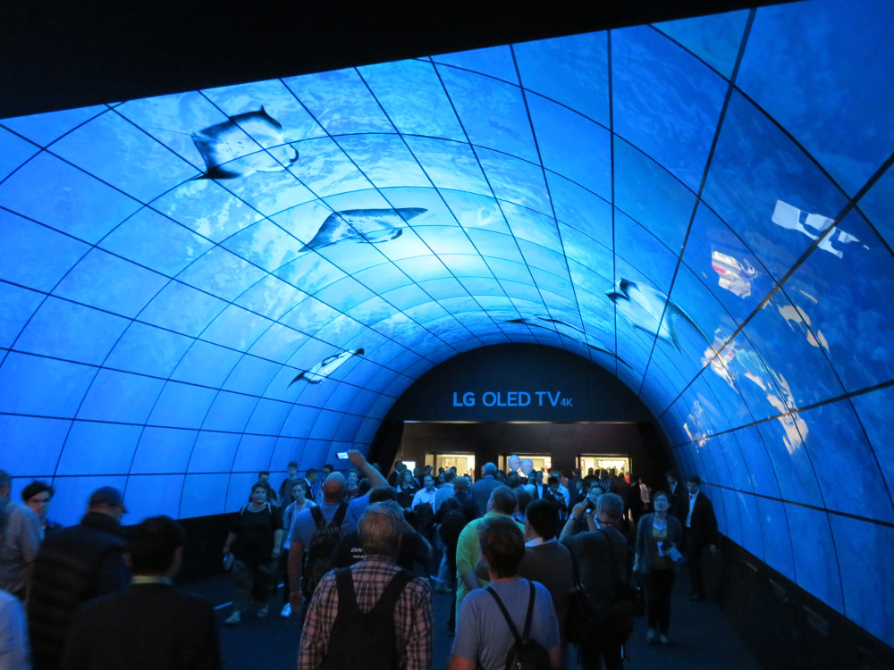 Keine Messe ohne den LG OLED-Tunnel (Foto:invidis)