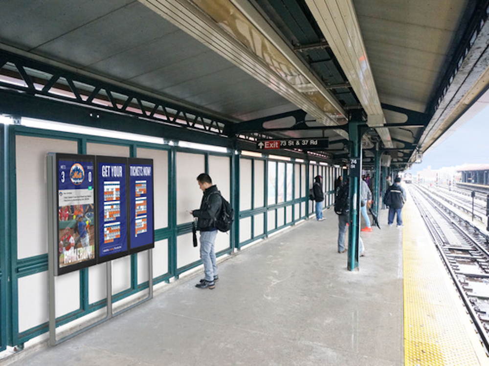 So sollen die Screens auf dem Bahnsteig aussehen (Foto / Rendering: Metropolitan Transportation Authority)