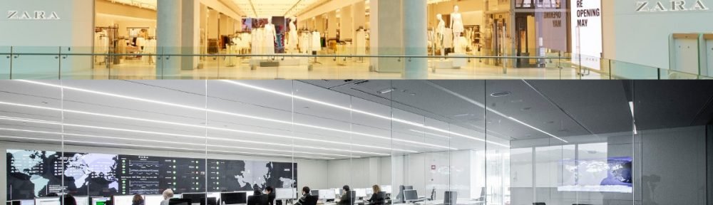 Zara Flagship Stratford und Digital Kontrollzentrum Spanien (Fotos. Inditex)