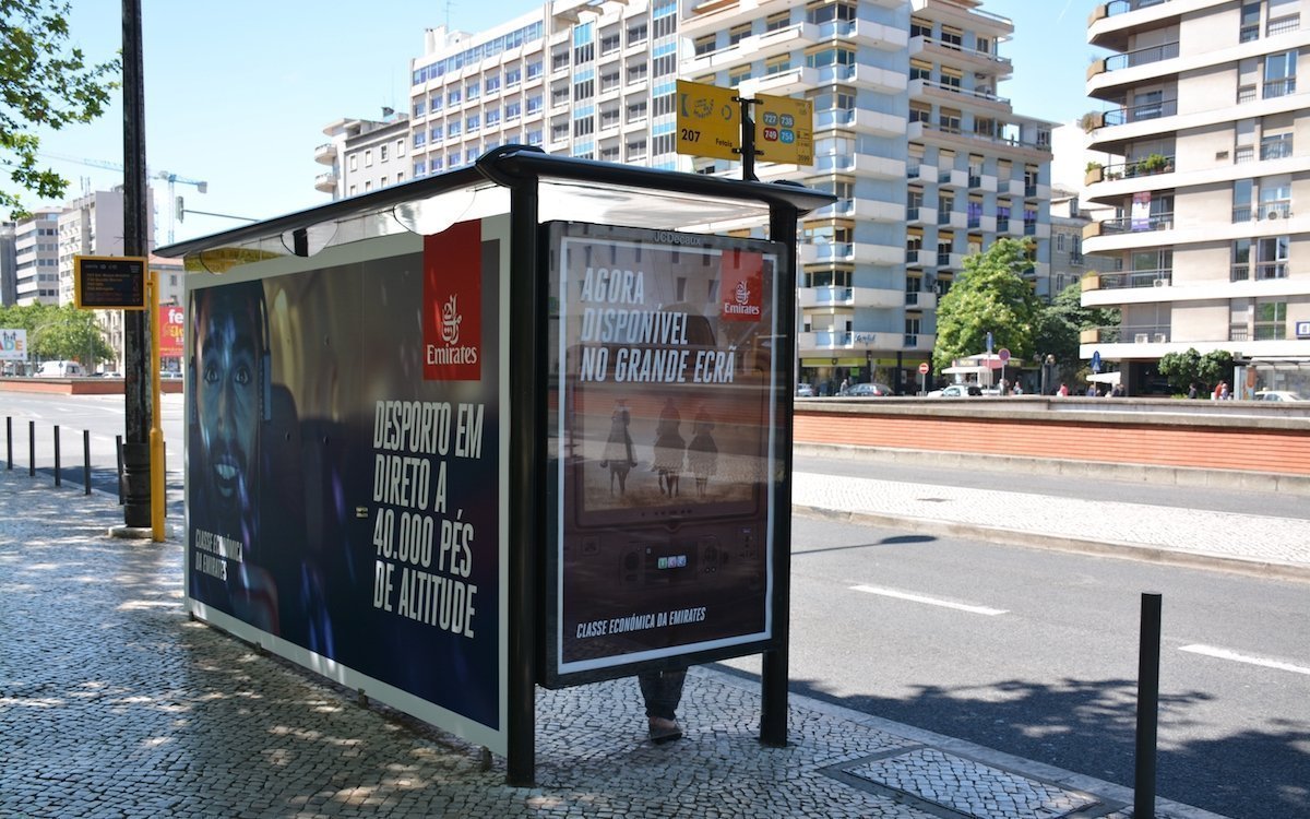 Bushaltestelle mit CLP von JCDecaux in Portugal (Foto: JCDecaux)