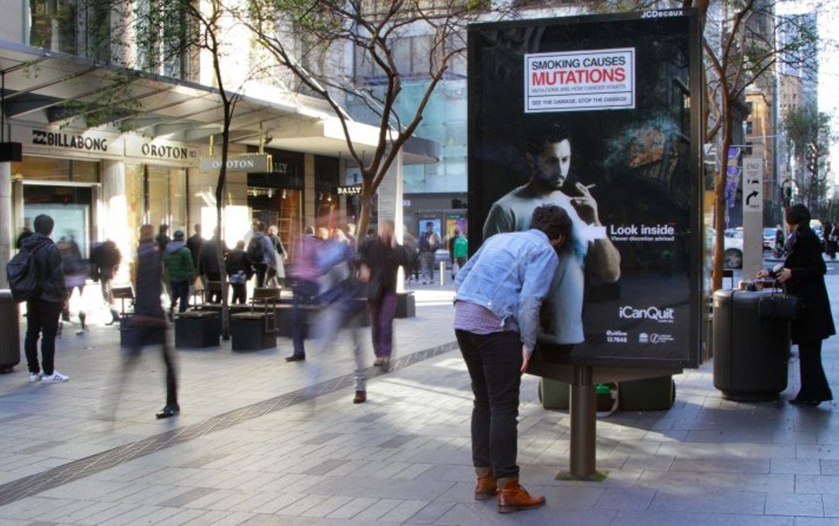 Anti-Rauchen Kampagne in Australien (Foto: JC Decaux)