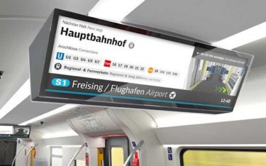 Kennze ja aus Berlin oder der U-Bahn in München und bald auch in deren S Bahn: Fahrgast TV auf Doppel-Screen (Foto: S Bahn 2020 München)