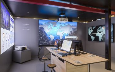Beispiel für den Einsatz von Hiperwall auI dem NEC-Stand auf der ISE 2019 (Foto: NEC)