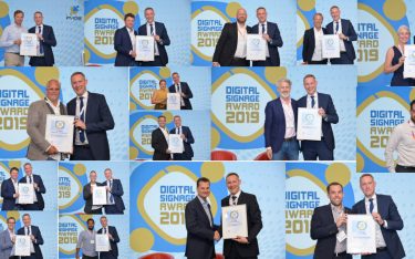 So sehen Sieger aus - invidis Digital Signage Awards 2019 (Foto: invidis)