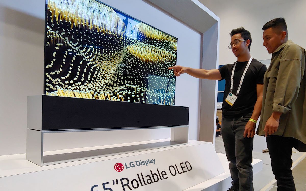 65" Rollable OLED von LG Display auf der SID 2019 (Foto: LG Display)