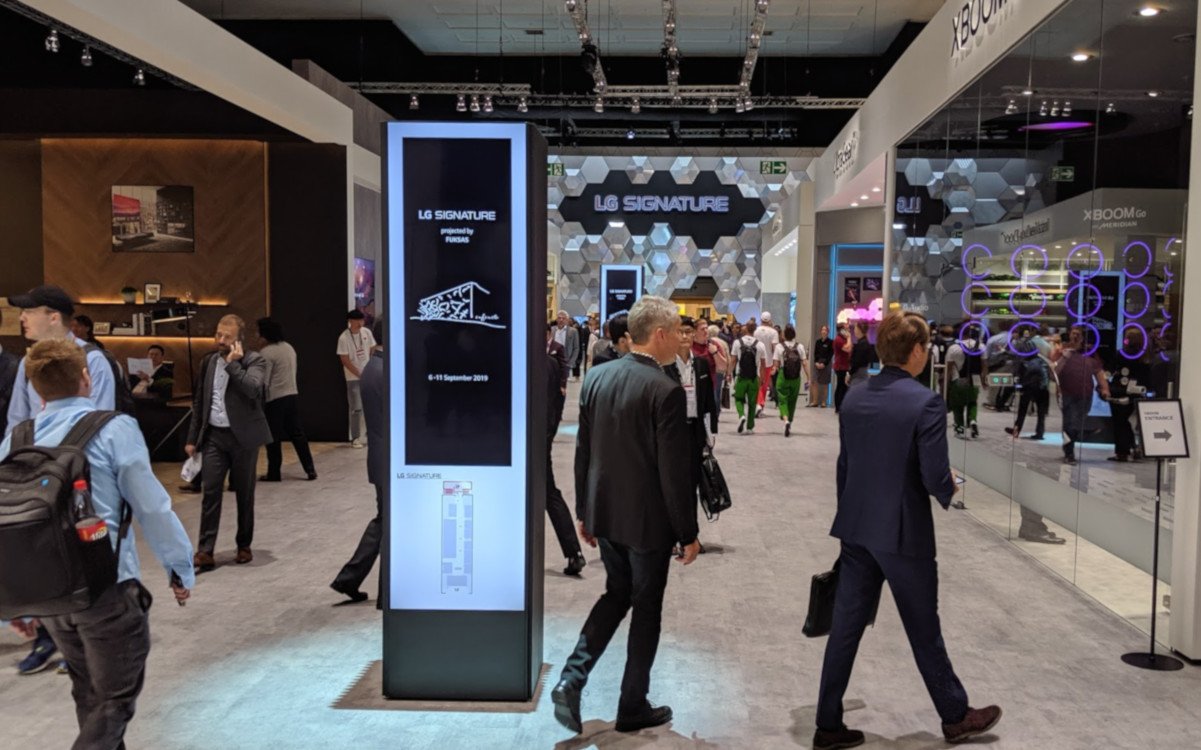 LG 86" Digital Signage auf der IFA 2019 (Foto: invidis)