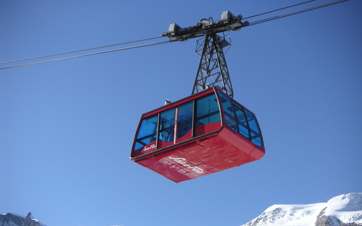 BIm Skigebiet Saas Fee vermarktet die APG nun 31 Werbemittel. Im Bild die Bergbahn Felskinn in Saas-Fee.(Foto: PHOTOPRESS/Saastal Tourismus AG)