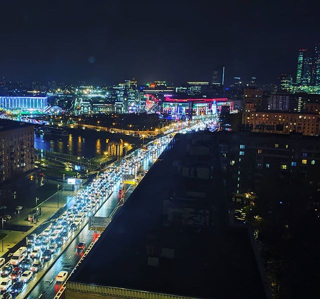 Evening rushhour traffic in #Moscow