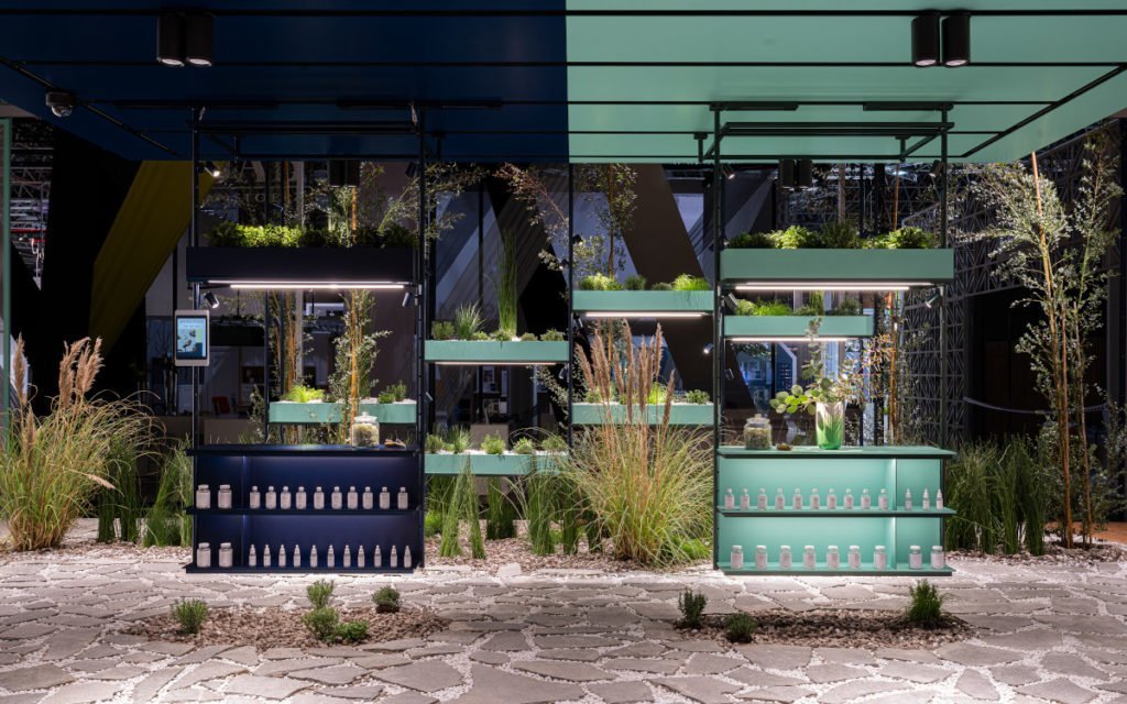 Euroshop 2020 Shared Spaces - Herb Garden zwischen Beauty und Food (Foto: Ansorg, Visplay, Vizona)