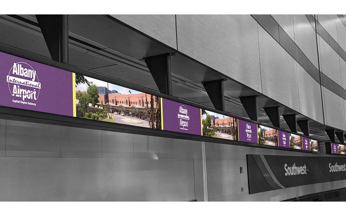 SNA Displays installierte 10 neue LED-Displays am Albany International Airport in New York für einen moderneren Look (Foto: SNA Display)