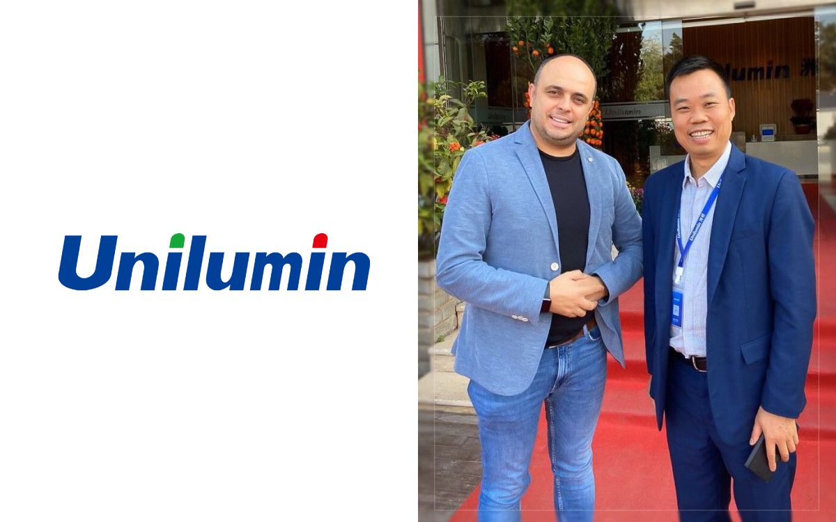 Orlando Custodio (l.), neuer General Manager für Brasilien mit dem Präsidenten der Unilumin Group Mingfeng Lin (Foto: Unilumin)