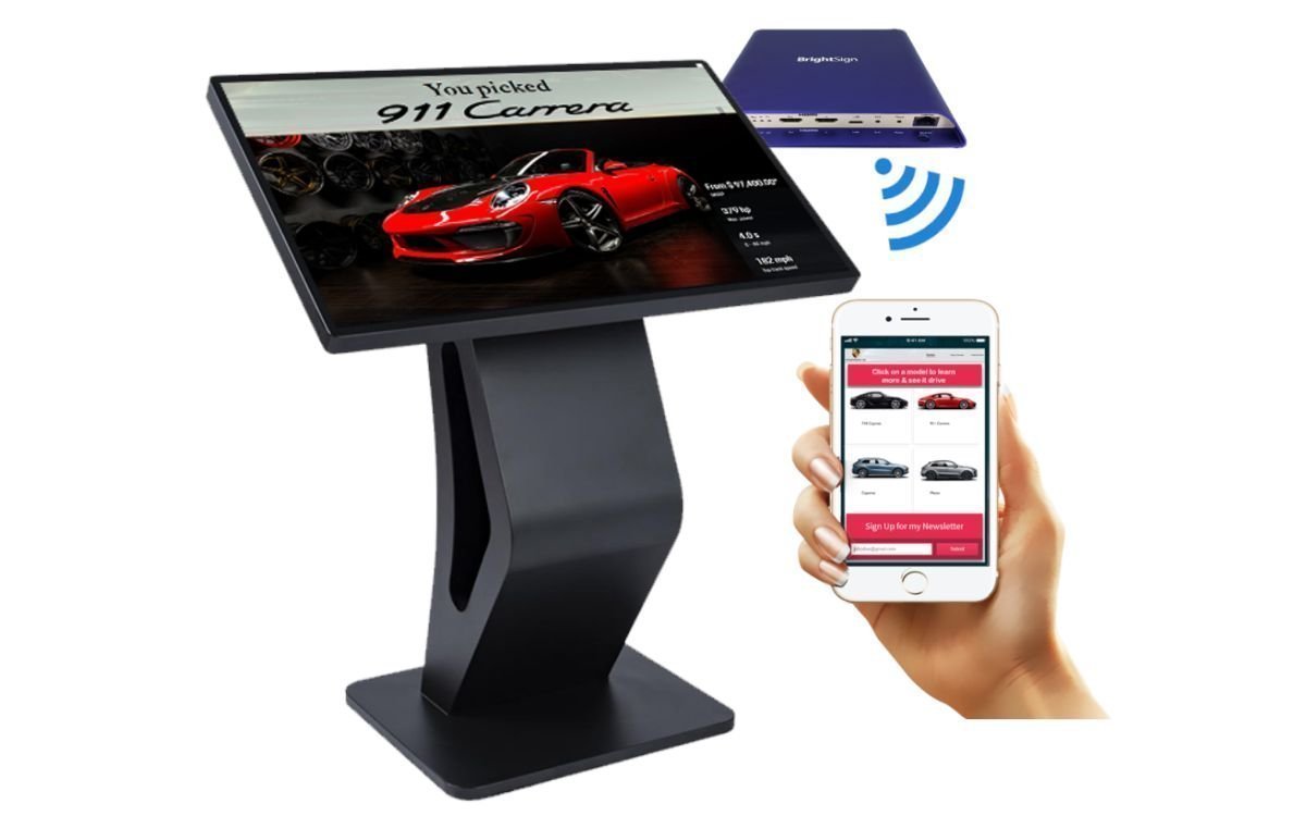 Vom Touchdisplay aufs Kunden-Smartphone – BrightSign stellt zwei neue Lösungen vor, um interaktive Inhalte kontaktlos zum Kunden zu bringen (Foto: BrightSign)