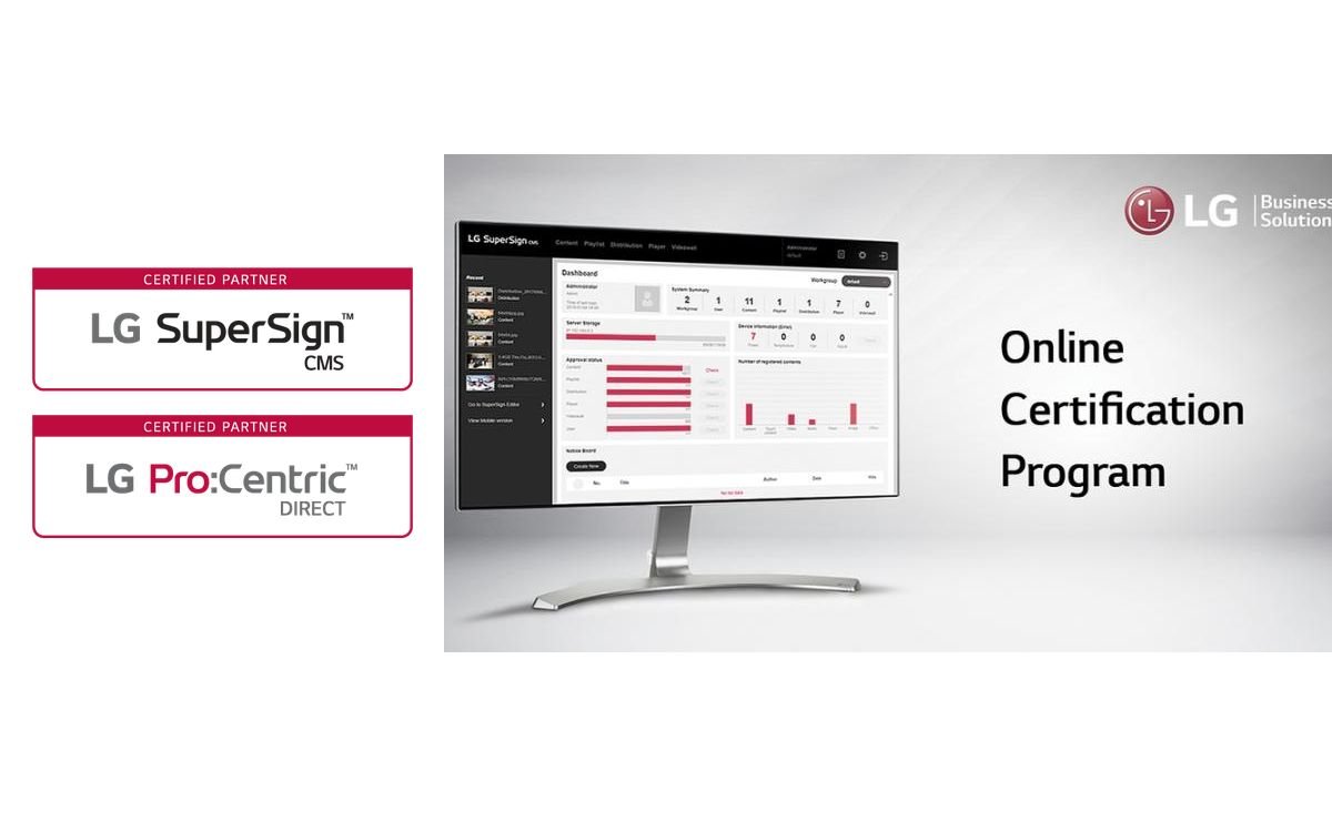 LG stellt ein neues Online Certification Program für Pro:Centric Direct und SuperSign CMS vor (Foto: LG Electronics)