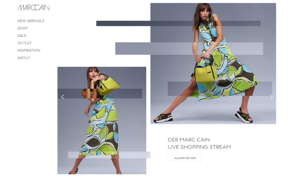 Modeunternehmen Marc Cain und Muse Content starten ein neues digitales Shoppingkonzept (Foto: Screenshot)