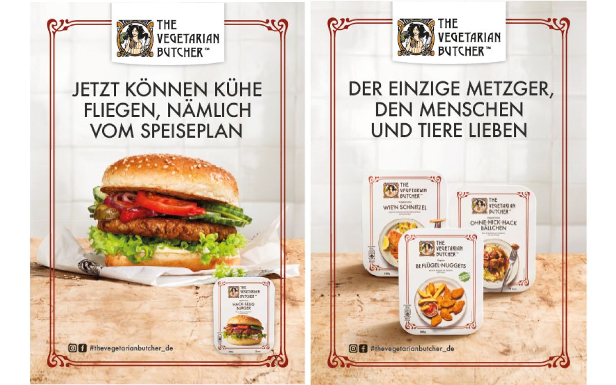 Die Kultmarke „The Vegetarian Butcher“ launcht mit einer großangelegten DooH-Kampagne von Weischer.JVB in Deutschland (Foto: Weischer.JvB/TBWA)