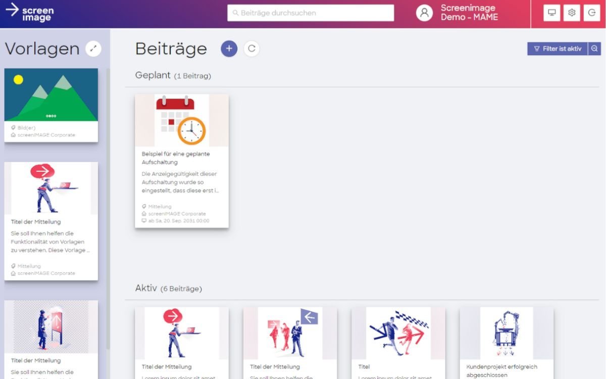 Screenimage lanciert eine neue Digital Signage Software, die besonders Wert auf Benutzerfreundlichkeit legt (Foto: Screenshot)